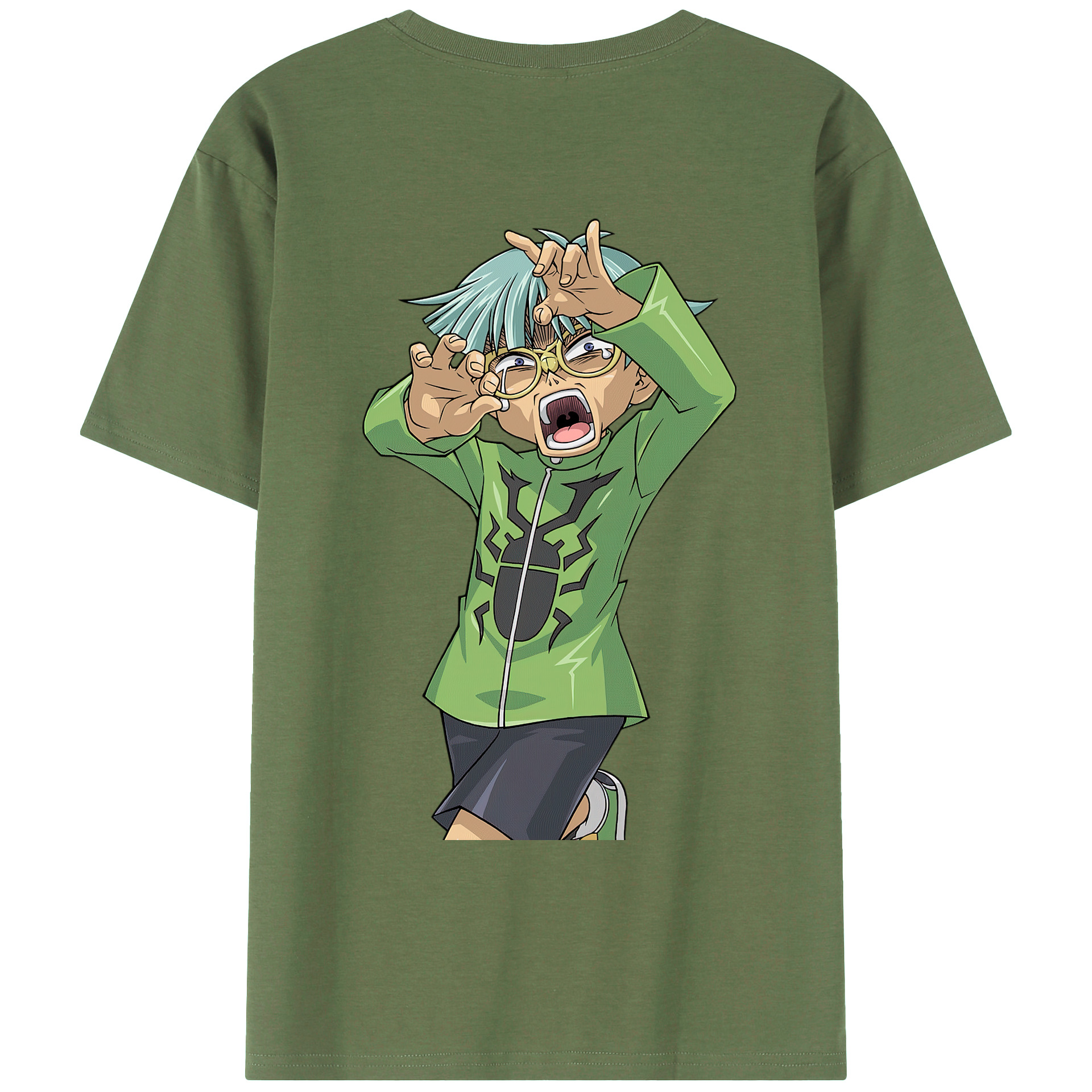 （画像用） 遊☆戯☆王 Yu-Gi-Oh! 綿100％ メンズ半袖Tシャツ（バックプリント） 通気性